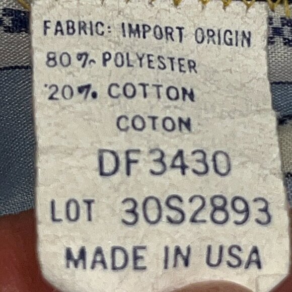 VTG. PANHANDLE SLIM Permanent Press Striped Pearl Snap Western Shirt 16.5" X 35" - Picture 12 of 14